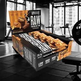 Warrior Raw Protein Flapjacks Schokolade Erdnuss Riegel 12 x 75 g