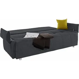 Collection AB Schlafsofa »Funtastic«, mit Federkern, Bettfunktion, inklusive 2 Rücken- und 1 Zierkissen, grau