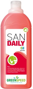 Greenspeed San Daily Sanitärreiniger, Ökologischer, hochkonzentrierter Sanitärreiniger, 1000 ml - Flasche