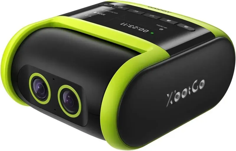[Julián Álvarez Pick] XbotGo Falcon All-in-One KI-Actionkamera, 4K Auto-Tracking Sportkamera für Fußball, Basketball & Fußball, Dual-Objektiv Team-Sportrekorder mit Live-Streaming, Kein Abonnement erforderlich (Zitronengrün)