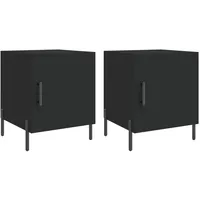 VidaXL Nachttische 2 Stk Schwarz 40x40x50 cm Holzwerkstoff Modell