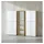KADIMA DESIGN Büro-Set MUENCHEN 3-teilig 240cm breit Glasfront 2 Schrank Abschließbar & Regal Chalet-Eiche-Nb./Weiß