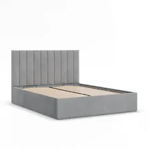 mebligo Polsterbett, Grau, Textil, 180x200 cm, Schlafzimmer, Betten, Polsterbetten