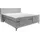 Alina Boxspringbett ALINA "Powell", grau (silbergrau dmo 29), B:192cm L:212cm, Samt DMO (100% Polyester), Komplettbetten, Boxspringbett, inkl. Motor, Matratze und Topper, in unterschiedlichen Ausführungen