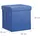 Relaxdays Sitzhocker Kunstleder 38 x 38 x 38 cm Blau