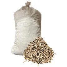 Hilcar 140 Liter Holzhackschnitzel Hackschnitzel Gartenmulch Fallschutz Einstreu Mulch