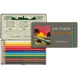 Faber-Castell 211001 - Polychromos Farbstift, Sonderedition, 12er Metalletui