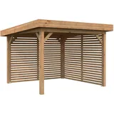 Palmako Carport/Pavillon Connect Lenna Set 302 hellbraun tauchgrundiert