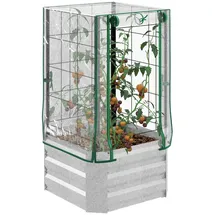 Outsunny Hochbeet 53 x 53 x 90 cm Silber