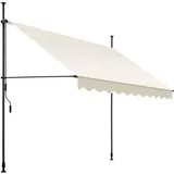 Tectake tectake® Klemmmarkise, mit Handkurbel, höhenverstellbar - 304 cm, einfache Montage