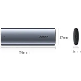 UGREEN M.2 NVMe SSD Enclosure - Schwarz/Grau