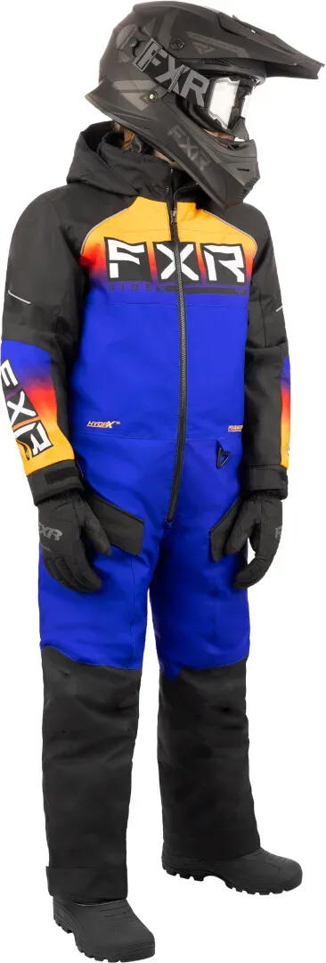 FXR Recruit Jeugd Eendelig Sneeuwscooterpak, blauw-oranje, 10