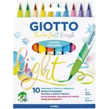Giotto Turbo Soft Brush, Marker mit Pinselspitze, wasserlöslich, 10