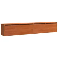 VidaXL Wandschränke mit Regal 2 pcs Wachsbraun 100 x