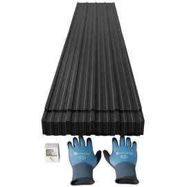 Juskys Profilblech 110 x 45 x 0,23 mm 14er Set Grau