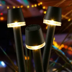 LED Solar Wegleuchten 3Stk. Lampenschirmform Garten Balkon Wegbeleuchtung