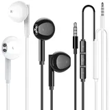 für 3.5mm In-Ear kopfhörer mit Kabel in Ear kopfhörer Kabel Ohrhörer mit Mikrofon und Lautstärkeregler für iPhone, iPod, iPad, MP3, Huawei, Samsung, Leichte Ohrhörer mit 3.5mm Kopfhörern