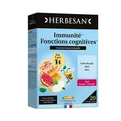 Herbesan Immunité Fonctions Cognitives Gelée Royale Zinc Solution Orale 20 pc(s)