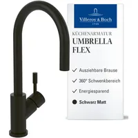 Villeroy & Boch Umbrella Flex Schlauchbrause Matt Black