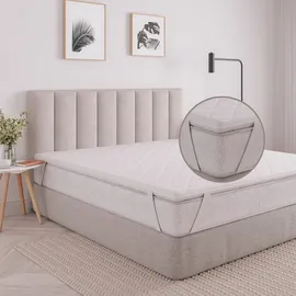 MSS e.K. Viscoschaum Matratzentopper 140 x 190 cm weiß