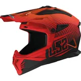 LS2 Fast II Duck Motocross Helm, rot, Größe S (55/56)