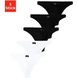 H.I.S. String weiß/schwarz M 5er Pack