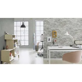 Rasch Textil Vliestapete Factory III 0,40 m x 53 m grau/rot 939330