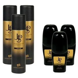 John Player Gold Deospray 3 x 150 ml & Deo Roll-On 3 x 50 ml