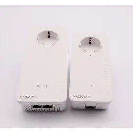 devolo Magic 2 WiFi 6 Starter Kit, WLAN Powerline Adapter, bis zu 2.400 Mbit/s, Mesh WLAN Steckdose, 2x Gigabit LAN, Access Point, dLAN 2.0, weiß