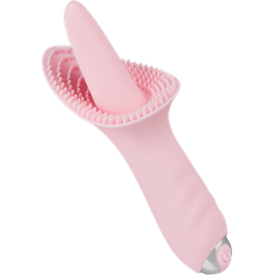 Auflegevibrator mit zungenförmiger Spitze, 14 cm, rosa