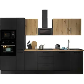 BASIC by Balculina Küchenzeile Turin 310 cm schwarz