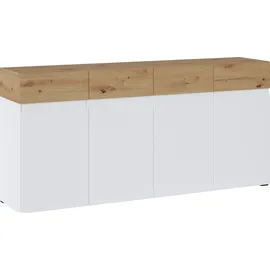 Home Affaire Sideboard HOME AFFAIRE "Rimini", braun (alpinweiß, artisan eiche), B:179,8cm H:85,7cm T:40cm, Holzwerkstoff, Sideboards, Sideboard, Breite 180 cm