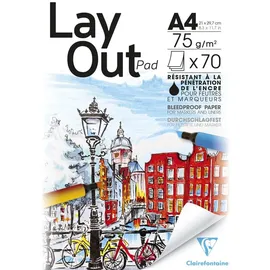 Clairefontaine 96533C 70 Blatt weiß 75g, für Alkoholmarker