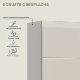 WELLTIME Florenz Stauraumschrank 30 x 185 x 30 cm Beige