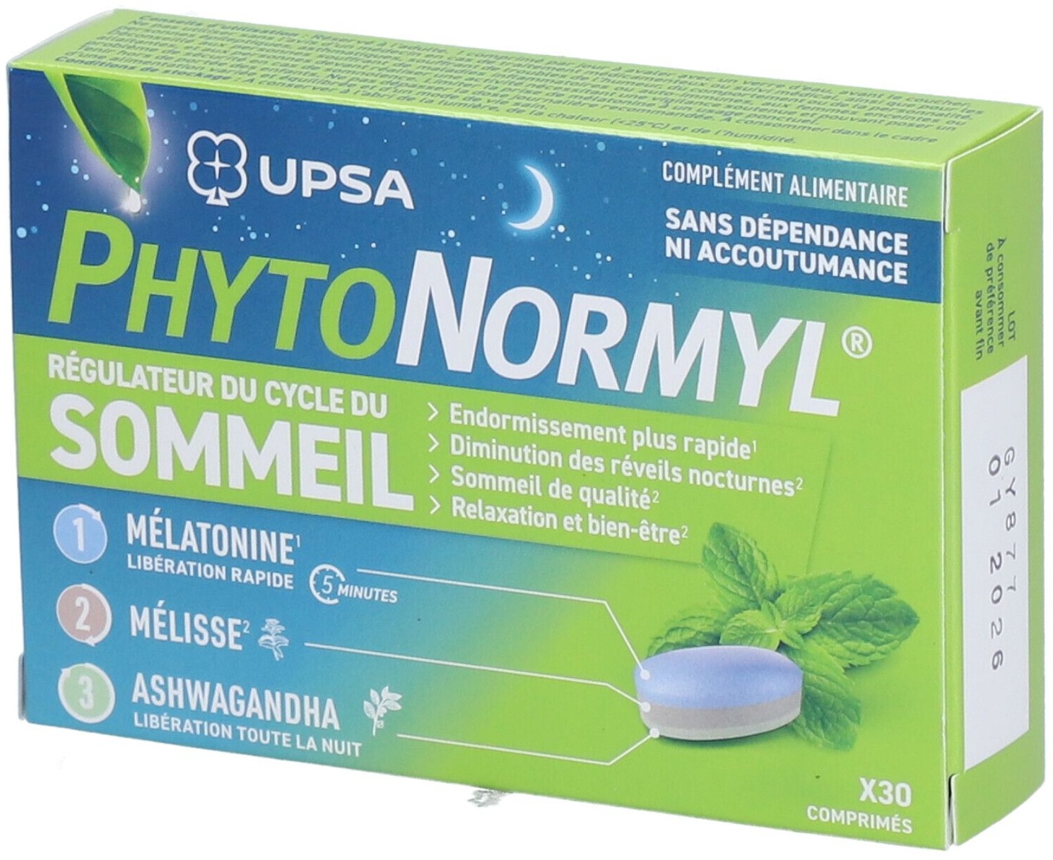 Phytonormyl UPSA, 30 comprimés - Adulte - Complément Alimentaire pour réguler le cycle du sommeil pc(s) comprimé(s)