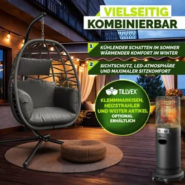 tillvex Hängesessel Dunkelgrau