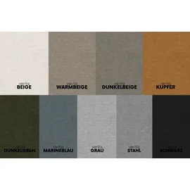 Kaiser Ecksofa mit schlaffunktion und bettkasten, Sofa U-form, Couch U-form Capri Neve Schwarz