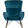Beliani Schaukelsessel ELLAN Polyester 71 x 97 x 90 cm Blau/Schwarz/Braun