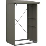 hörmann stauraumsysteme Kaminholzregal Berry 123 x 103 cm Quarzgrau
