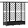 vidaXL Hochbeet mit Rankgitter und Dach 164 x 40 x 123 cm Schwarz