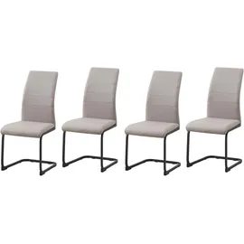 Hti-Living HTI-line Schwingstuhl 4er Set PU cappuccino