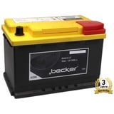 f.becker_line Autobatterie, Starterbatterie 12V, 70Ah 720A 3.92L