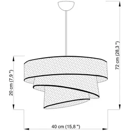 Opviq 1-flg. 40 cm zylindrisch grau silber