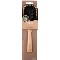 PARSA Beauty Profi FSC Holz Haarbürste Paddle Groß oval mit Mischborsten