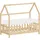 ML-Design Kinderbett Hausbett 70 x 140 cm Kiefer natur beige