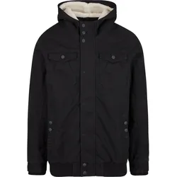 Winterjacke BRANDIT "Brandit Brandit Men Meadow Jacket", Herren, Gr. S, schwarz, 100% Baumwolle, unifarben, klassisch, normal, ohne Ausschnitt, Langarm, Jacken