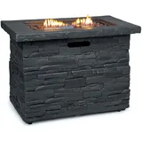 Blumfeldt Anafi Gas-Feuerstelle, Heizstrahler Gas mit 40.000BTU/13kW, Abdeckung, Edelstahlbrenner, Heizstrahler &