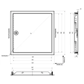 Upmann Revisionstür Softline 400 x 400 mm