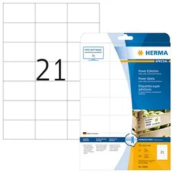 525 HERMA Power-Etiketten 10906 weiß 70,0 x 42,3 mm