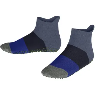 Falke Stoppersocken Colour Block K Hp Baumwolle rutschhemmende Noppen 1 Paar, Blau Melange 6667, 35-38